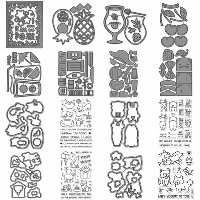 Christmas Cute Animal Metal Die Cut Stamps Scrapbooking Craft Card - Image 1 of 4