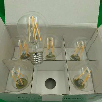 6 x 6.5w = 60w ES Screw LED GLS Vintage Filament Clear Warm White Dimmable bulb - Image 1 of 4