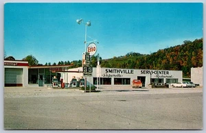 K29/ Smithville West Virginia Postcard c1910 Servi-Center Esso Gas Station 102 - Picture 1 of 4