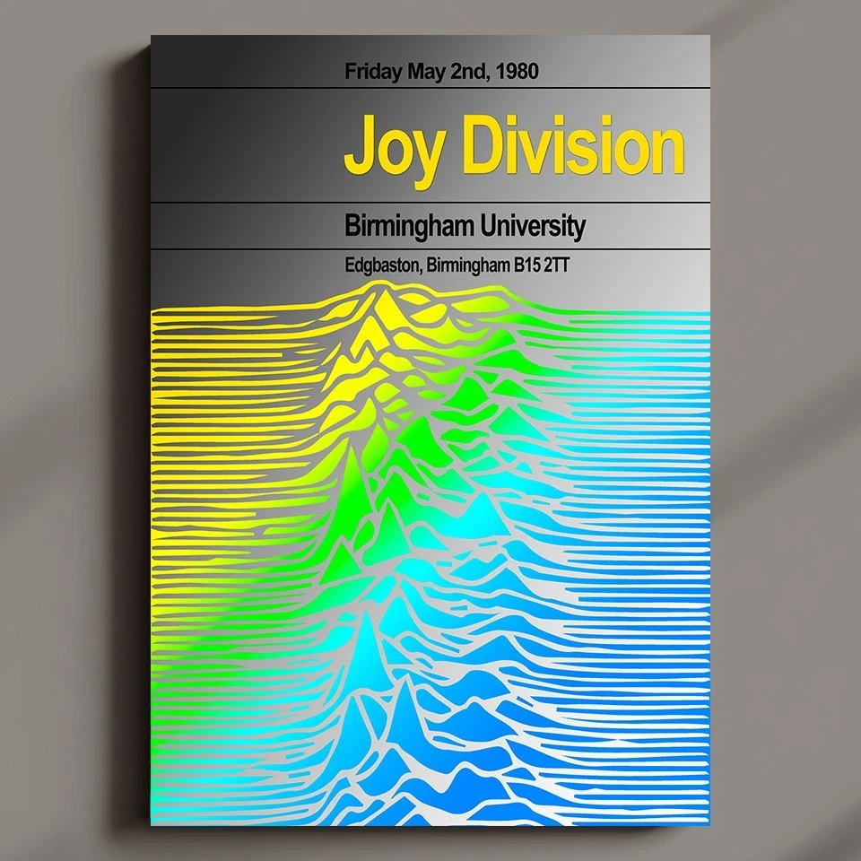 Joy Division 1980 Their Final Concert Poster MULTI-PRINT or Three FRAMED Options - Image 1 of 1