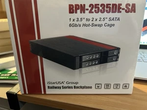 iStarUSA Group Railway Series Backplane BPN-2535DE-SA 6Gb/s Hot-Swap Cage - Picture 1 of 6