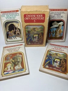 Vintage 1980's Choose Your Own Adventure Bantam 4 Book Box Set #11,12,13,15 - Picture 1 of 12