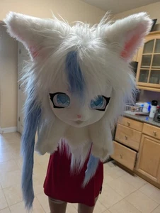 Anime Furry Creature Head And Tail Ensemble - Picture 1 of 2