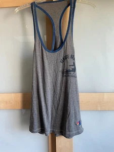 AVIATOR NATION GRIS JASPEADO CON TANQUE TIMBRE AZUL VENICE BEACH RACERBACK S - Imagen 1 de 3