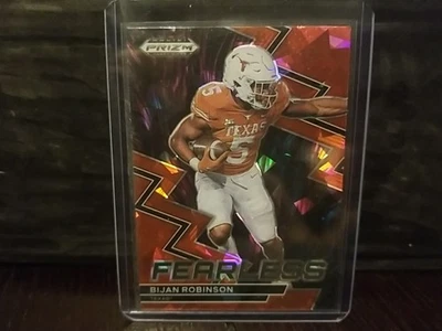 Bijan Robinson 2023 Prizm Draft Fearless Red Ice F-21 Falcons RC - Image 1 of 4