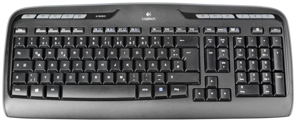 Logitech Logicool K330 Wireless Keyboard ENG/Chinese Layout (NO Receiver) (/R... - Image 1 of 1