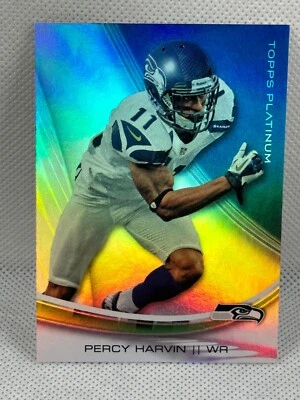 2013 Topps Platinum 25 Percy Harvin Rainbow Foil Seattle Seahawks Football Card - Image 1 of 3