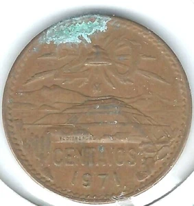 1971 Mexico Circulated Type II Twenty Centavo Coin - Picture 1 of 2