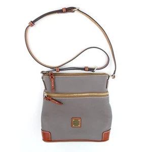 Dooney & Bourke Gray Pebble Leather Crossbody Purse - Picture 1 of 17