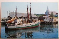 Maine ME Boothbay Harbor Coast Fishing Boats Postcard Old Vintage Card View Post