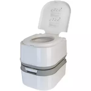 Mobile Campingtoilette Tragbares WC 24 L mit Kolbenpumpe und 44 cm Sitzhöhe - Bild 1 von 7