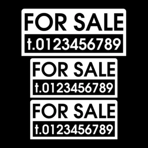 3x a la venta número de teléfono calcomanía pegatina para coche furgoneta ventana coche cartel de venta - Imagen 1 de 2