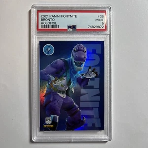 2021 Panini Fortnite BRONTO #36 Holofoil PSA 9 MINT Series 3 - Picture 1 of 2