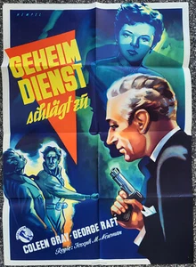ORIGINAL 1950 C. Gray, G. Raft, J. M. Newman Kinoplakat "Geheimdienst schlägt zu - Bild 1 von 1