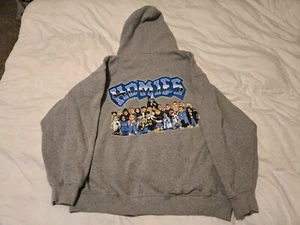 Vintage 90er Herren Homies Mexican Lowrider Hip Hop Hoodie grau Größe Large Cartoon - Bild 1 von 5