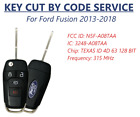 Cut By Code Service + New Ford Fusion 2013-2016 128 Bit N5f-A08taa Hu101