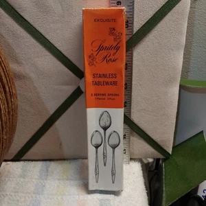 Juego de 3 cucharas para servir Spritely Rose Creative Manor Japón en caja original - sin usar - Imagen 1 de 9