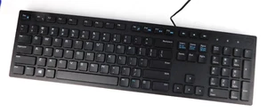 EUC Dell Black Computer Keyboard Qwerty Wired USB w/Box - Picture 1 of 16