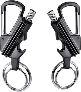 2pk Keychain Opener,Flint Fire Starter,Waterproof Matches - Picture 1 of 8