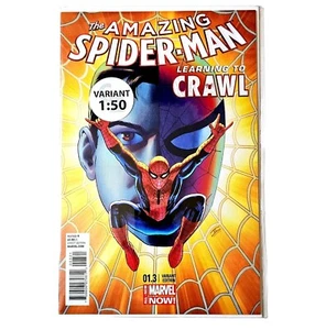 Amazing Spider-Man Variant 1.3 Learning To Crawl LE 1:50 Marvel Cassaday 2014 NM - Imagen 1 de 5
