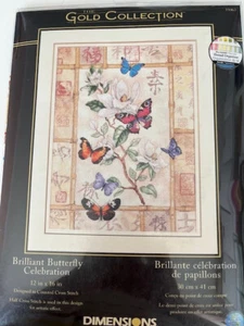Brilliant Butterfly Celebration Gold Collection Dimensions Cross Stitch Kit NIP - Picture 1 of 3