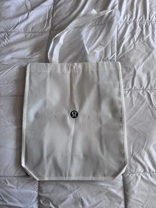 LULULEMON Med BLACK & WHITE Tote Reusable Shopping Bag 14" x 16” New - Picture 1 of 5