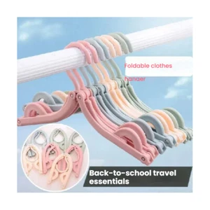2/5/10 Travel Coat Hangers Foldable Portable Clothes Hangers Travel Hanger UK - Picture 1 of 21
