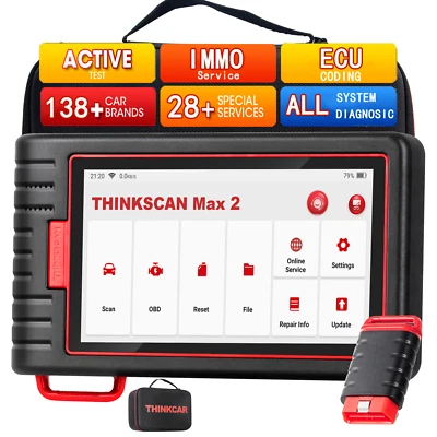 2025 THINKSCAN MAX 2 BT Professional Automotive Diagnostic Tool Auto OBD2 ALL SYSTEM ECU Coding - Image 1 of 4