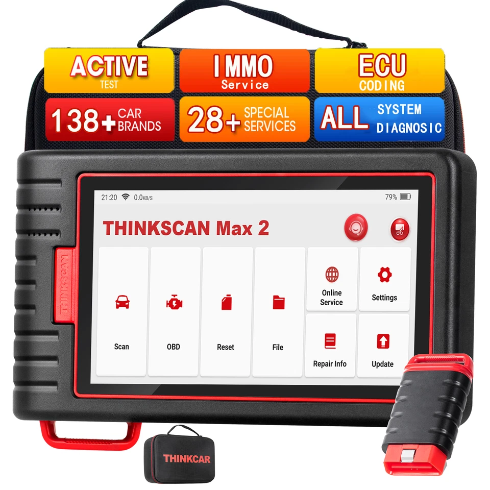 2025 THINKSCAN MAX 2 BT Professional Automotive Diagnostic Tool Auto OBD2 ALL SYSTEM ECU Coding - Image 1 of 4