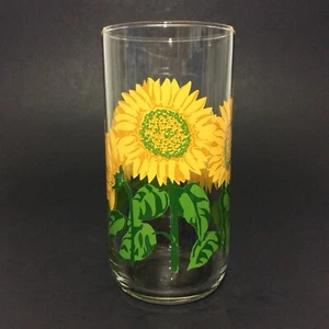Vintage Saftglas gelbe Sonnenblumen 12 Oz - Bild 1 von 12