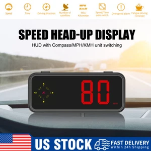 Mini Speedometer GPS Car HUD Head Up Display LED Digital MPH/KMH Universal 2024 - Foto 1 di 10
