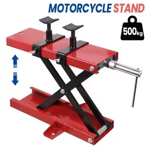 Heavy Duty 500kg Motorcycle Motor Bike Vehicle Stand Scissor Lift Jack Workshop - Picture 1 of 15