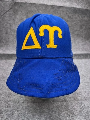 Gorra de Fraternidad Delta Upsilon Ajustada Adulto Mediana Azul Camionero Poliéster Foto 1 de 4
