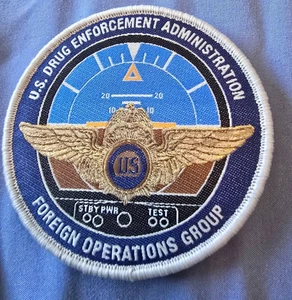 DRUG ENFORCEMENT FOREIGN OPERATIONS GROUP HOOK & LOOP EMBROIDERED PATCH - Picture 1 of 1