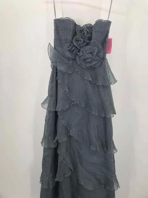 Pre-Owned BCBG Blue Size 0 One Shoulder Maxi Sleeveless Dress - Image 1 of 3