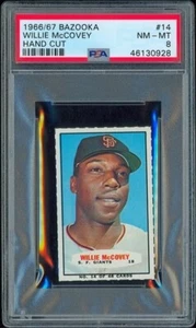 PSA 8 - 1966/67 Bazooka WILLIE MCCOVEY Hand Cut #14 Giants - Picture 1 of 2