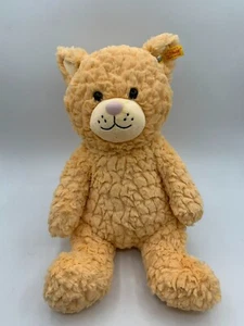 NEW Steiff Soft Cuddly Friends Stuffed Plush Peach Apricot Kitty Cat Whiskers - Picture 1 of 12