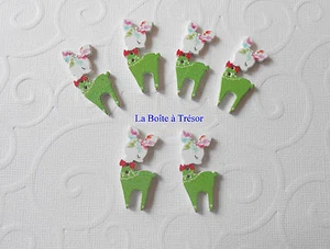 6 Boutons Biches en Bois pour Couture, Scrapbooking...1,5x3cm Neuf - Réf. BI4 - Imagen 1 de 1