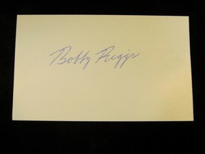 BOBBY RIGGS autographed  3 BY 5  Index card TENNIS STAR 