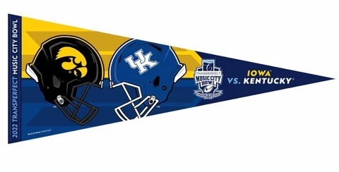 2022 Music City Bowl Iowa Hawkeyes Kentucky Wildcats Premium Pennant Cover