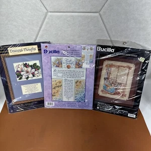 DIMENSIONS BUCEILLA PRAYERS "GOD GRANT ME... FOOTPRINTS WALK IN CROSS STITCH KIT - Picture 1 of 7