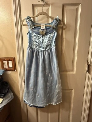 Disney Store Vestido Disfraz Cenicienta Niñas Talla 4 Azul Mariposa Foto 1 de 3