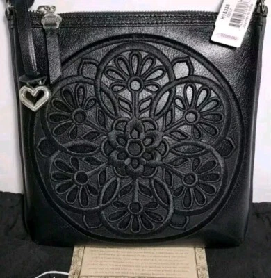 BRIGHTON CASABLANCA COLECCIÓN KEELY BORDADO CUERO MEDALLÓN MENSAJERO NUEVO CON ETIQUETAS Foto 1 de 4