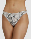 $92 Letarte Women's Brown Misti Snake Print Bikini Bottom Swimwear Size Large