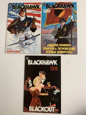 Blackhawk #1-3 Complete Series (Howard Chaykin, DC Comics Graphic Novel 1987) VF - Image 1 of 4