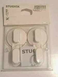 Ikea Stugvik Ventosa Bianca Confezione da 2 Nuove per Bagno Cucina Accessorio da Appendere - Foto 1 di 2