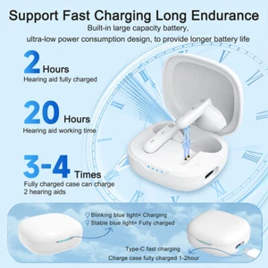 1 Pair Of Hearing Aids Invisible Digital In Ear Enhancer Voice Hearing Amplifit7 - Picture 1 of 17