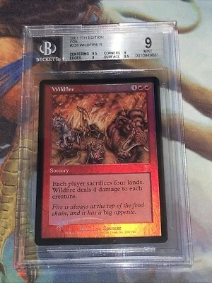 2001 Magic: The Gathering Wildfire 228 Rare Core Set 7th Edition Foil BGS Mint 9 - Image 1 of 4