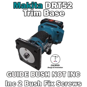Makita DRT52 Trim/Palm Router Replacement Sub Base + Bush Screws-INC P&P - Picture 1 of 10