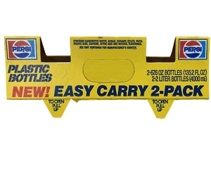 Vintage 1970s Pepsi Cola Soda 2-Pack Carton Carrier - Original NOS Unused Box - Picture 1 of 1